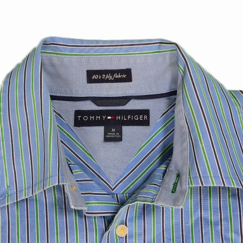 Tommy Hilfiger Men's Striped‎ Long-sleeved Shirt In A Preppy Casual Style Size M - Picture 8 of 9